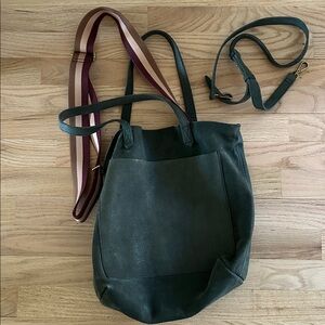 Madewell Dark Green Leather Shoulder Bag